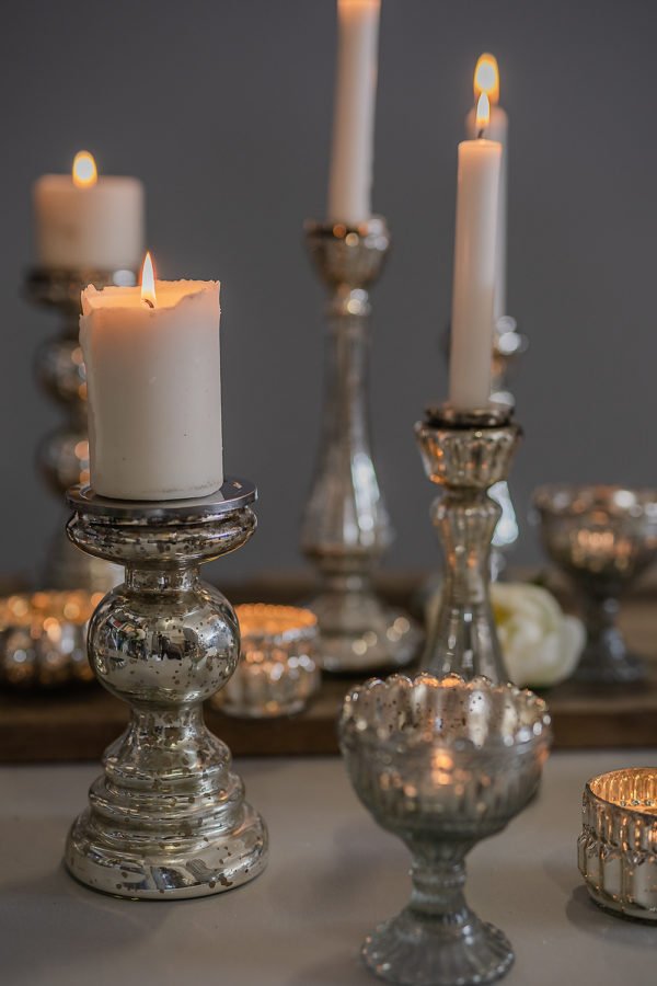 Candeliere in vetro - decorazione per matrimoni ed eventi