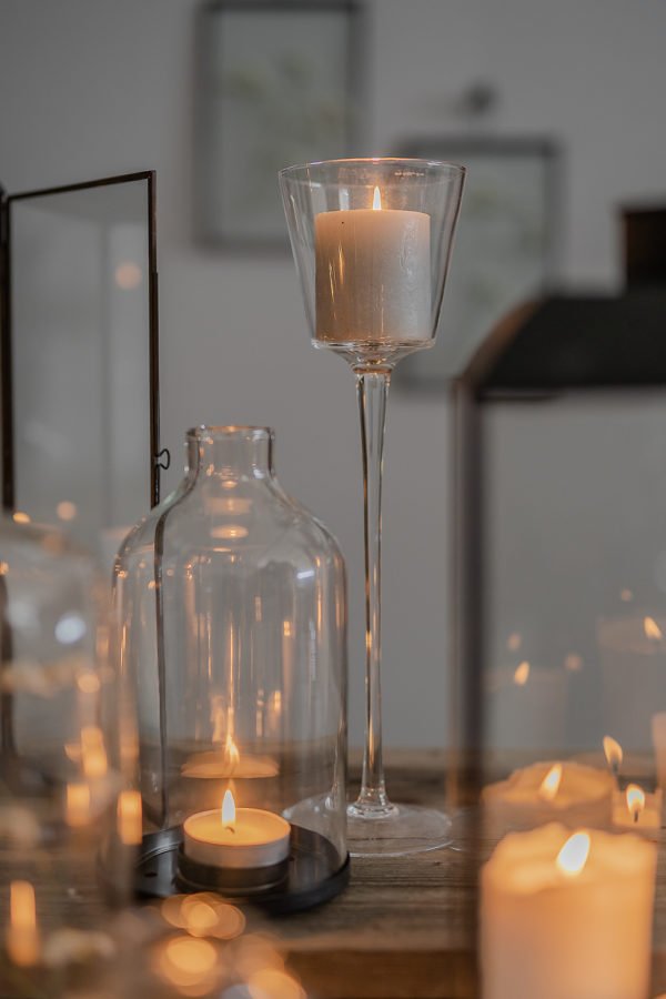 Lanterne moderne en verre, parfaite pour les mariages et les événements - Dream