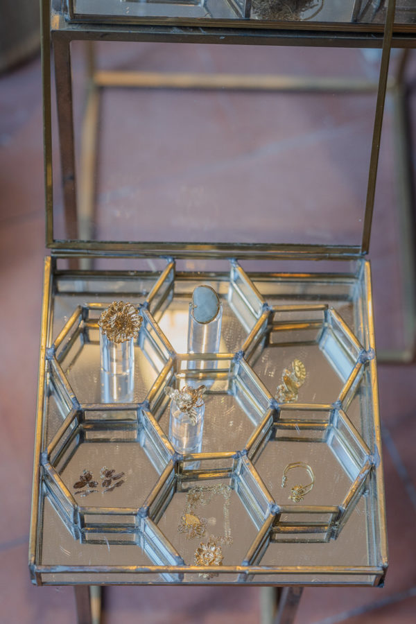 Boîte à bijoux en verre et laiton faite à la main - Dream On Event Design Perugia Italy