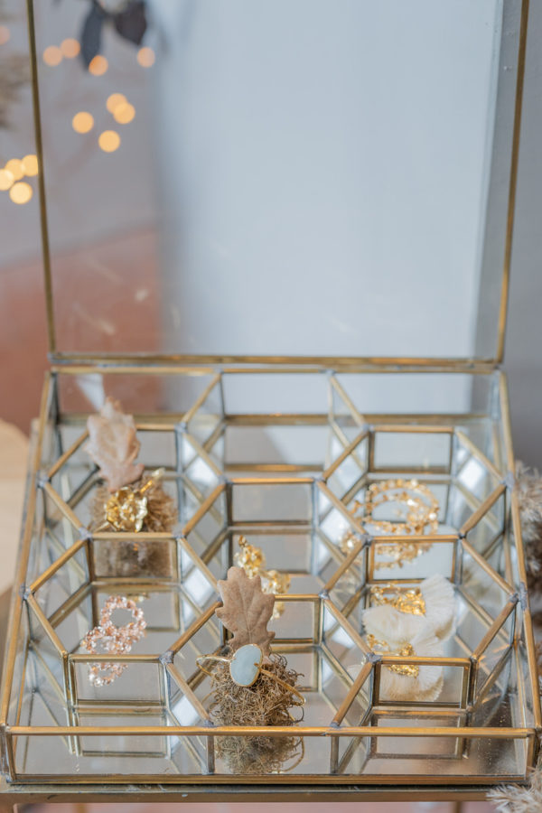 Boîte à bijoux en verre et laiton faite à la main - Dream On Event Design Perugia Italy