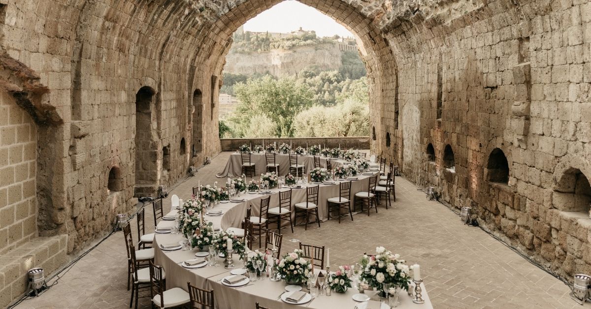 wedding banquet in Italy - destination wedding - Dream on Wedding Planner & design in Umbria Italy