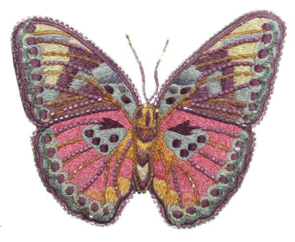 Lila Schmetterlingsclip