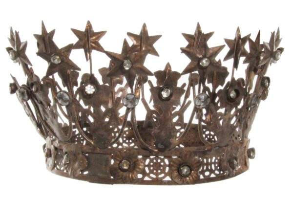 couronne en métal bronze antique