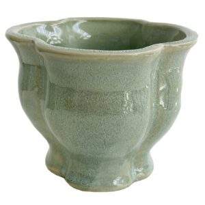 Vaso in ceramica verde antico