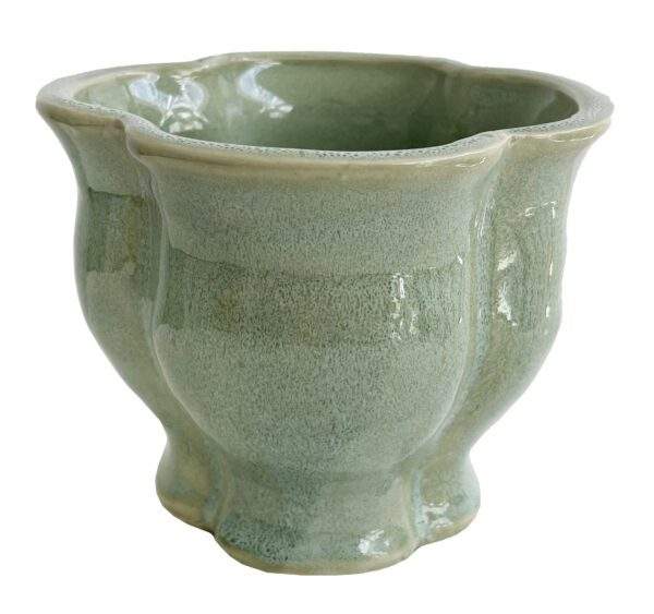 Vase ancien en céramique verte