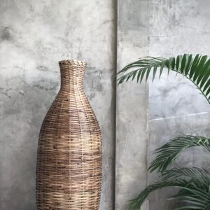 HAPPY - Cesto in rattan intrecciato a mano