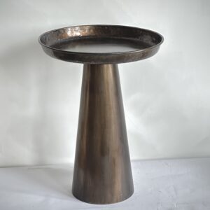 MONZON - Tavolino rotondo in ottone antico 