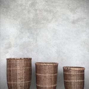 HALIMA – Set di 3 cesti intrecciati, brown 