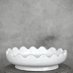 TOWO - centrotavola grande in ceramica bianca